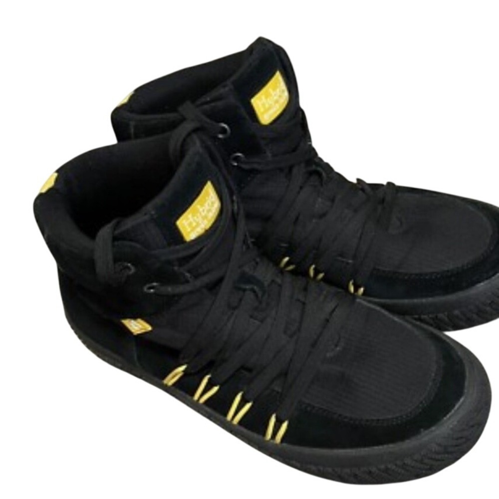 Hybrid Green Label The Legend Black Yellow High Top Sneakers HGL3012 Mens 12